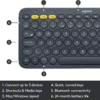 Teclado Logitech  Multi-dispositivos K380