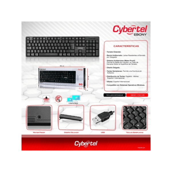 Teclado Cybertell ebony CYB 105