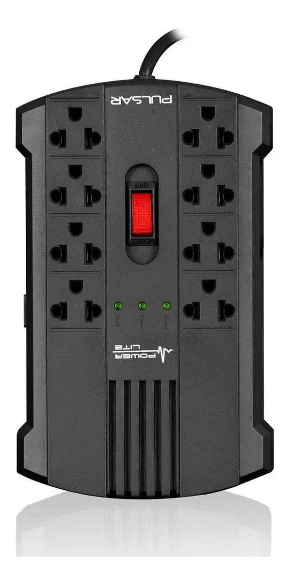 Estabilizador de Voltaje Power Lite Pulsar PLI 1000 8 Tomas