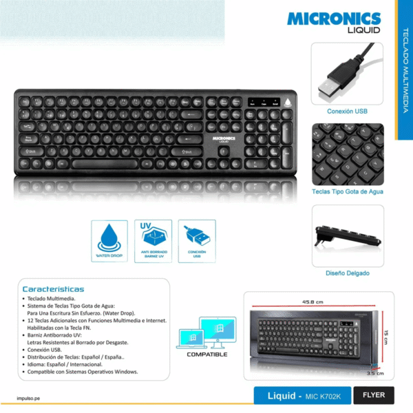 Teclado Mircronics  K702