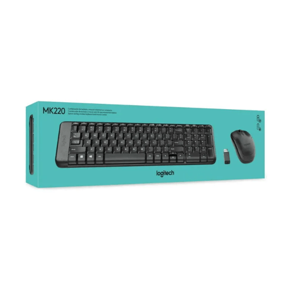 Teclado Logitech inalámmbrico MK220 + Mouse