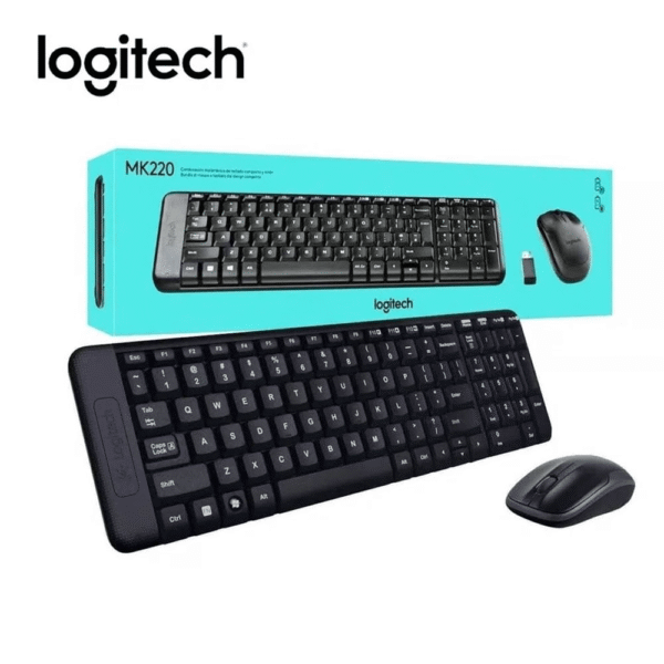 Teclado Logitech inalámmbrico MK220 + Mouse