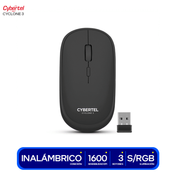 Mouse Cybertell CYB M500+ 3m inalámbrico