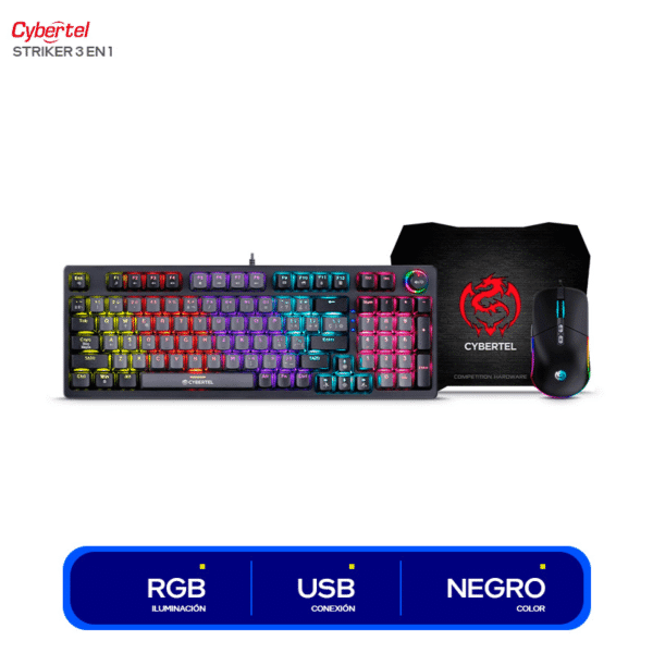 KIT Teclado cybertel cybermax gaming 3 EN 1 cbx gt1802