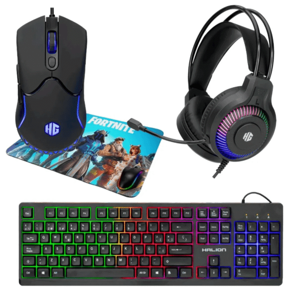 kiT halion Teclado + mouse + headphones + pad mouse - ha-k430c