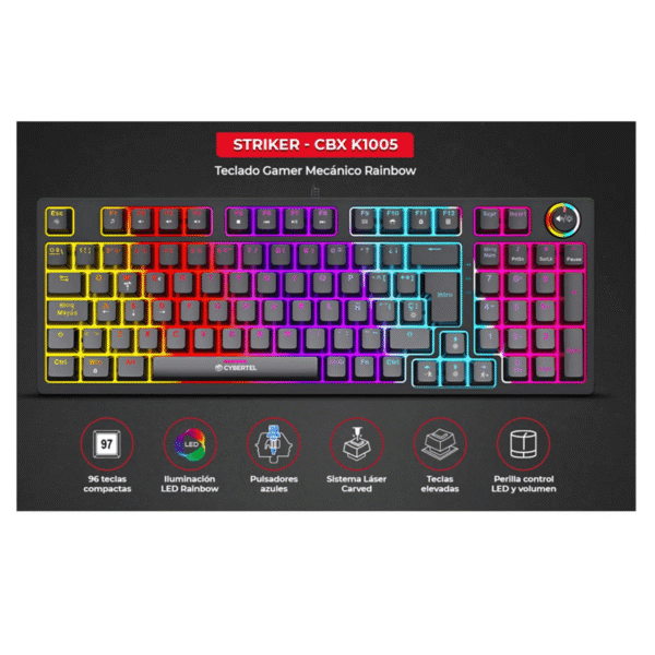 Teclado cybertel cybermax gaming striker cbx k1005