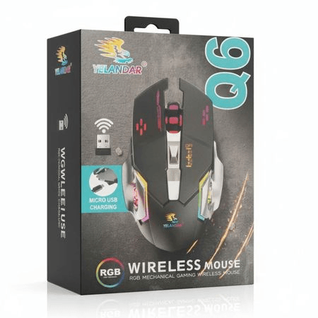 Mouse Q6 yelandar inalambrico rgb gaming