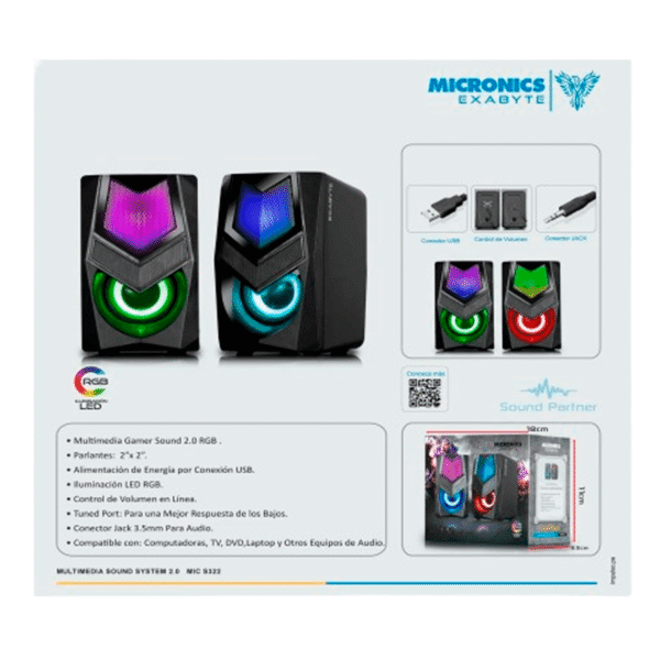Parlante Micronics Exabyte 2.0  MIC-S322
