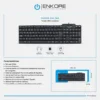 TECLADO ENKORE GOSPEL WIRED OFFICE KEYBOARD ENK 300