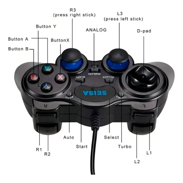 MANDO JOYSTICK SEISA PC PS II PS III PC360 ANDROID SJA703W
