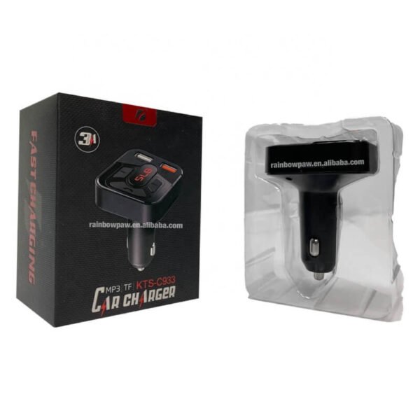 CARGADOR CIGARRERA DE CELULAR PARA AUTO MODULADOR BLUETOOTH RECEIVER KTS-C933