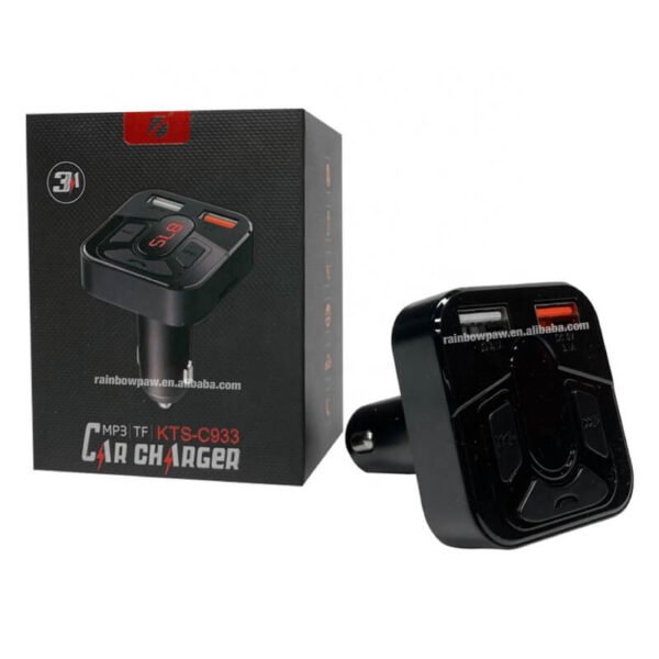 CARGADOR CIGARRERA DE CELULAR PARA AUTO MODULADOR BLUETOOTH RECEIVER KTS-C933