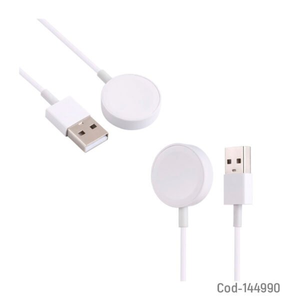 CARGADOR DE SMARTWATCH UNIVERSAL MAGNETICO INALAMBRICO BASE CIRCULAR BLANCA