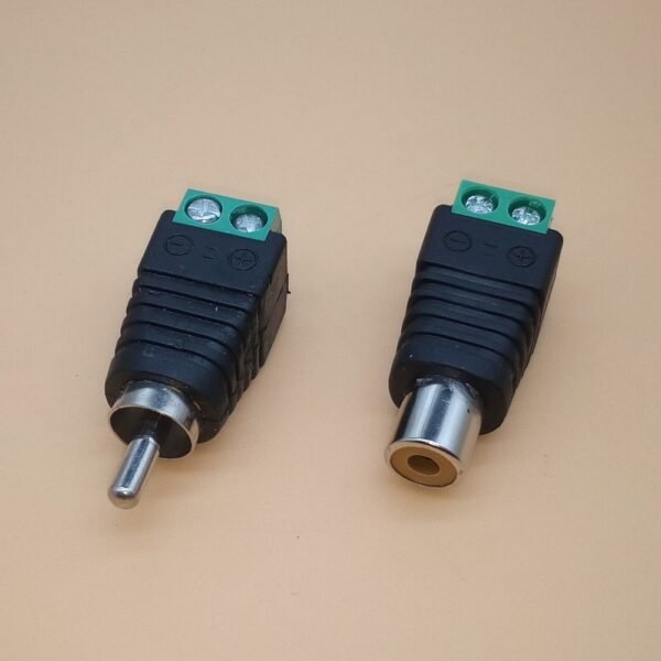 Conector Rca Con Terminal De Tornillo Macho Hembra