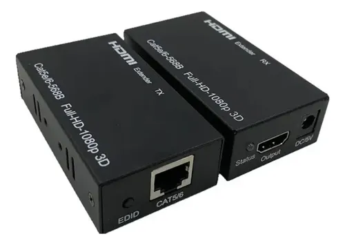 Extensión Extender Hdmi a Rj45 Utp Cat 5/6 Hasta 60 Metros