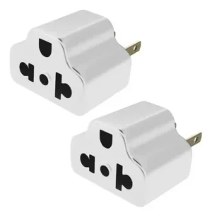 CONVERSOR DE PLUG CORRIENTE 3 ESPIGAS - 2 ESPIGAS