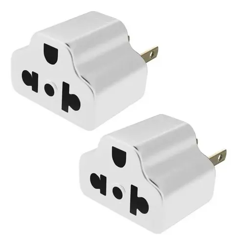 CONVERSOR DE PLUG CORRIENTE 3 ESPIGAS - 2 ESPIGAS