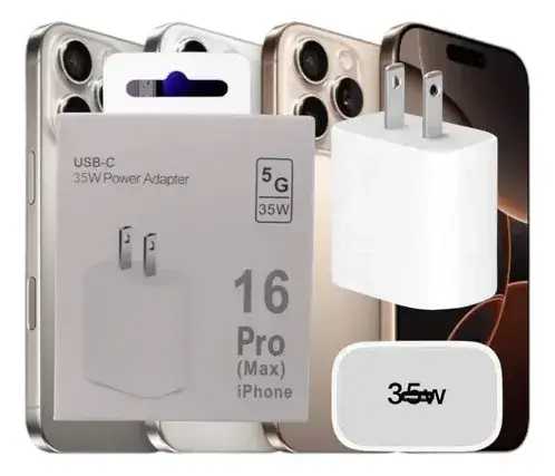 Apple Power Adapter Carga Rápida Usb-c Blanco 35w
