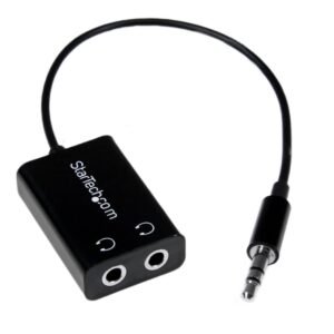MUY1MFFADP.A.jpg ADAPTADOR HEADPHONES SPLITTER HEMBRA - 2MACHO MINIJACK 3.5MM