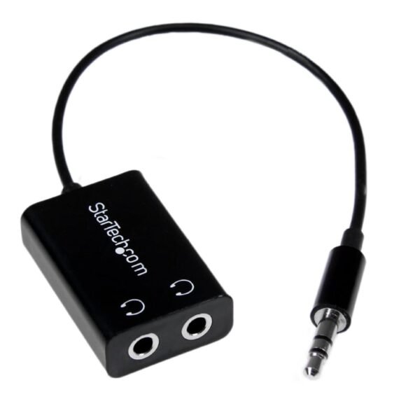 MUY1MFFADP.A.jpg ADAPTADOR HEADPHONES SPLITTER HEMBRA - 2MACHO MINIJACK 3.5MM