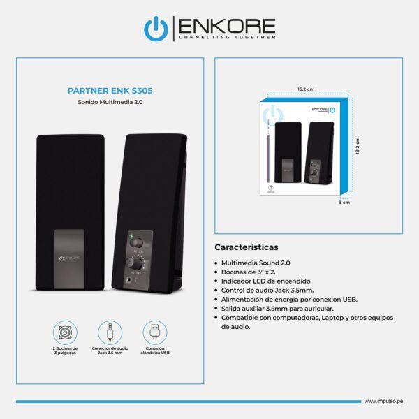 PARLANTE PARA PC ENKORE BRAVIO