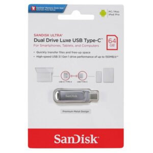 SANDISK ULTRA DUAL DRIVE LUX USB TYPE C 64GB