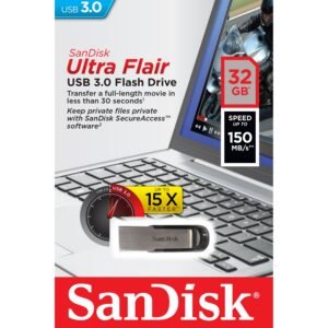 PKG SanDisk Ultra Flair USB 3.0 Flash Drive 32GB, Global SANDISK ULTRA FLAIR USB 3.0 FLASH DRIVE 32GB