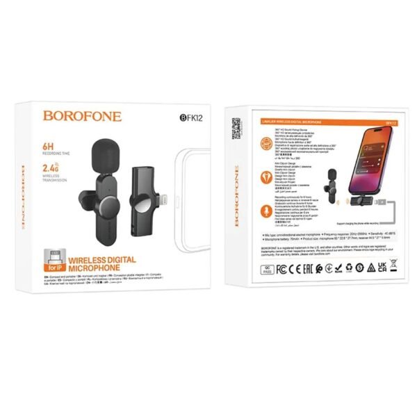 MICROFONO INALAMBRICO BOROFONE FK12