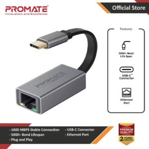 HUB TYPE C GIGABIT ETHERNET ADAPTER 10/100/1000MBPS