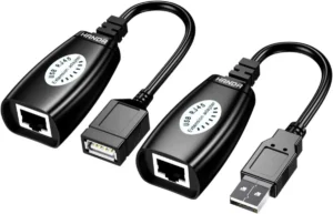 RJ45 EXTENSION ADAPTADOR USB MACHO - USB HEMBRA